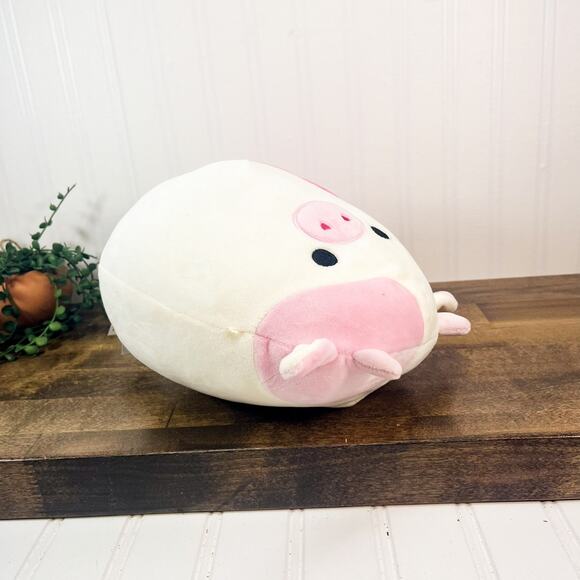 *RARE* Squishmallow 8” Caedyn The Pink Cow Heart Nostrils Valentine Kellytoy - Picture 6 of 10